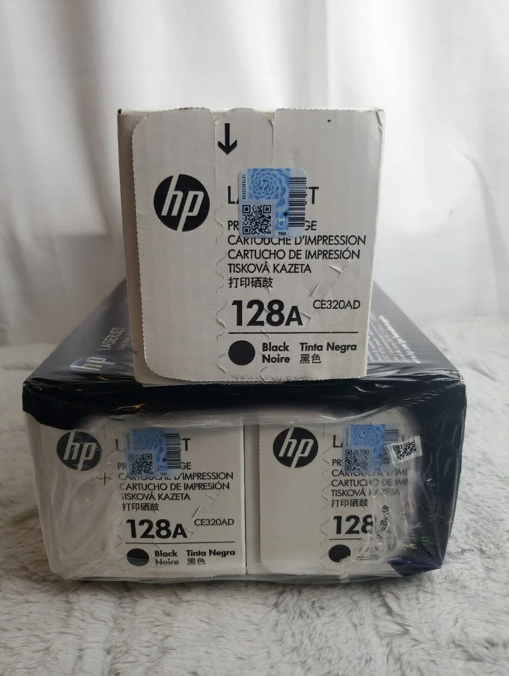 HP LaserJet 128A Black Toner Triple Pack CE320AD Sealed In Boxes